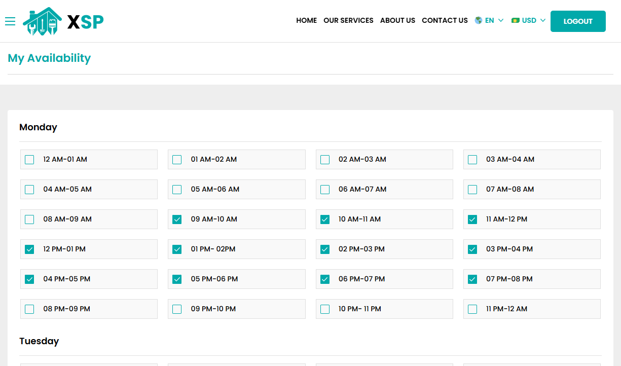 Service Provider Availability