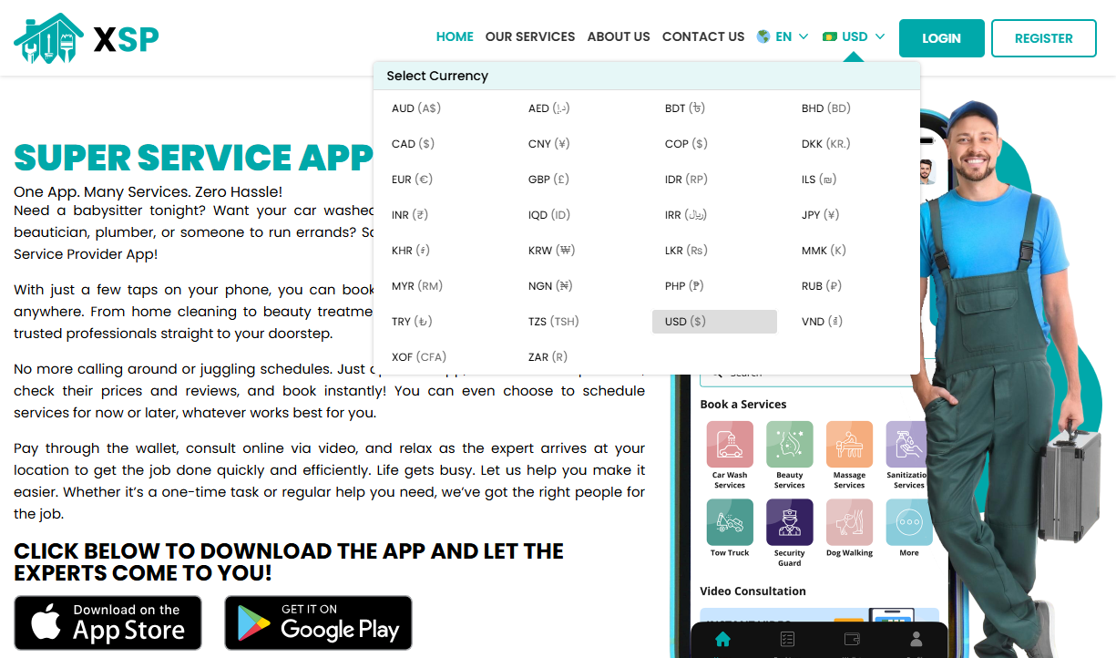 Select Your Currency