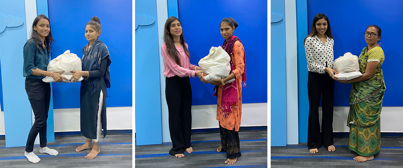 handed grocery goodie bags