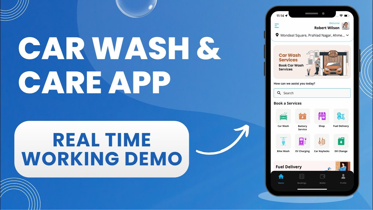 mobile car wash app demo