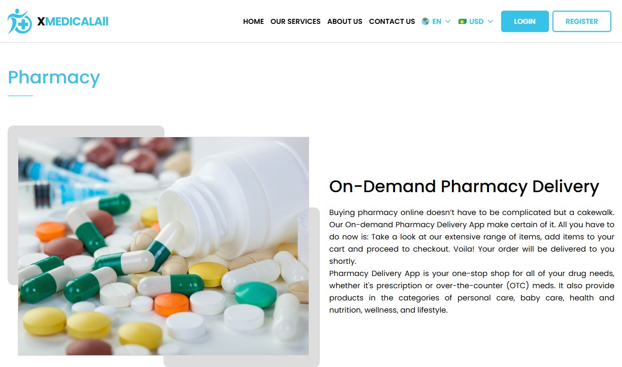 Pharmacy Delivery Page