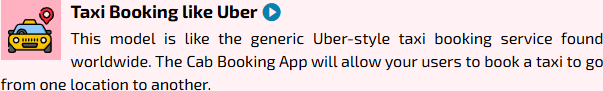 Taxi Booking like Uber