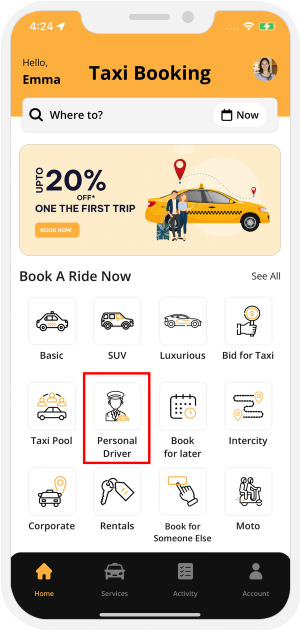 choose service categories