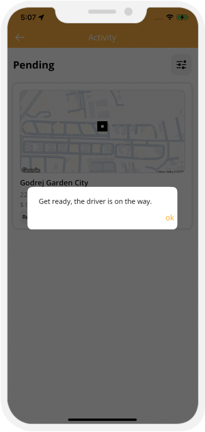 Ride Started by the Driver