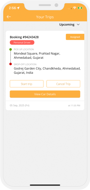 Select booking location