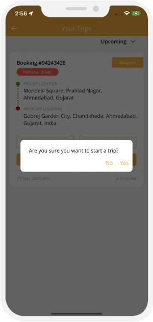Select booking location
