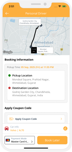 Select booking location