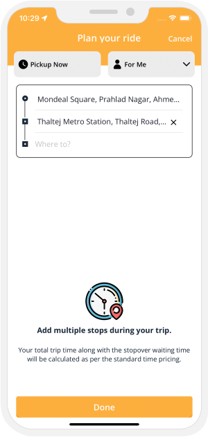 add source and destination stop