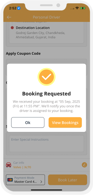 Select booking location