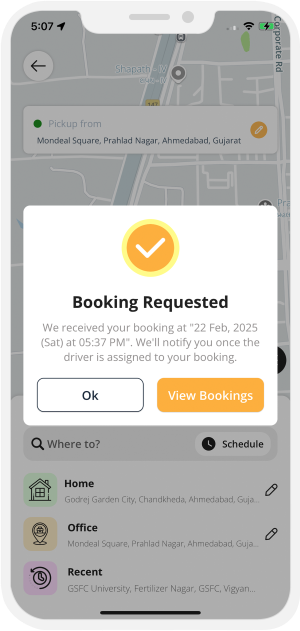 Booking request message