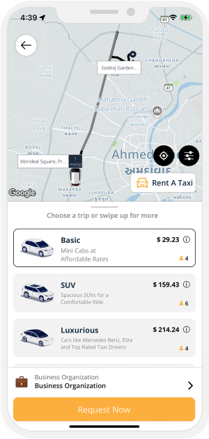 rider choose personal or business profile