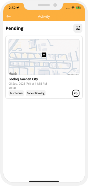 Select booking location