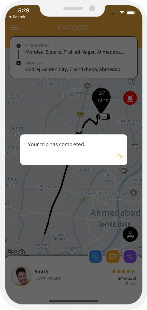 trip completed notification