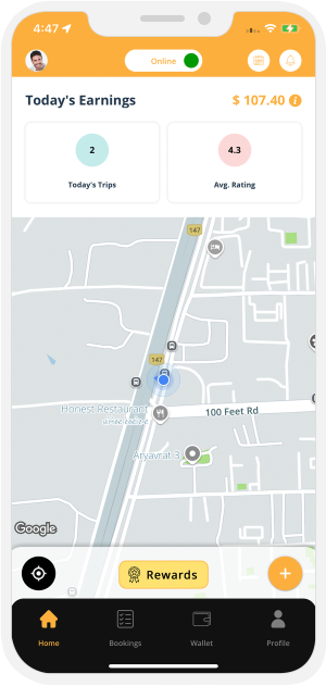 condition for driver to start a trip