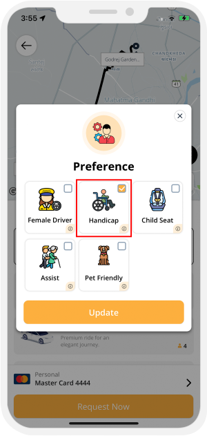 handicap preference option