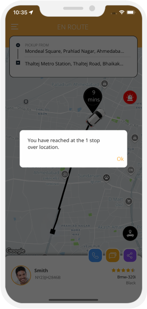 User app menu screen