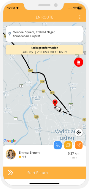 driver slide to end trip and rider get notification for Trip completed