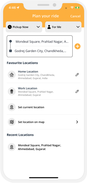 condition for rider to start a trip