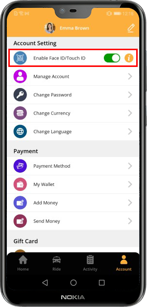 Select booking location